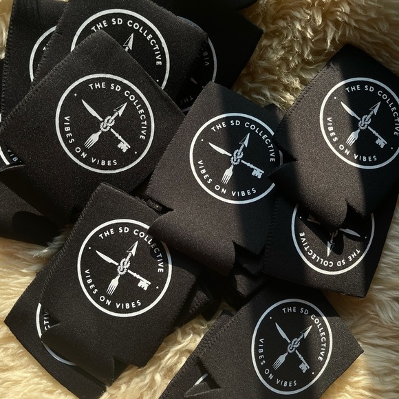 Recycled Neoprene Beer Koozies Can Coolers LOGO - Picture 2 of 6